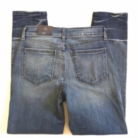 NWT NYDJ Clarissa Ankle Jeans Womens 0 Blue Raw Hem Not Your Daughters Skinny - Picture 8 of 10